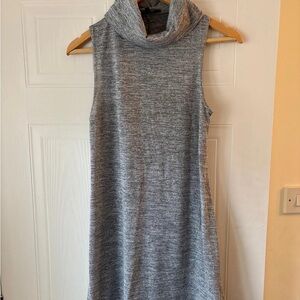 Gray Sleeveless Cowl Neck Dress